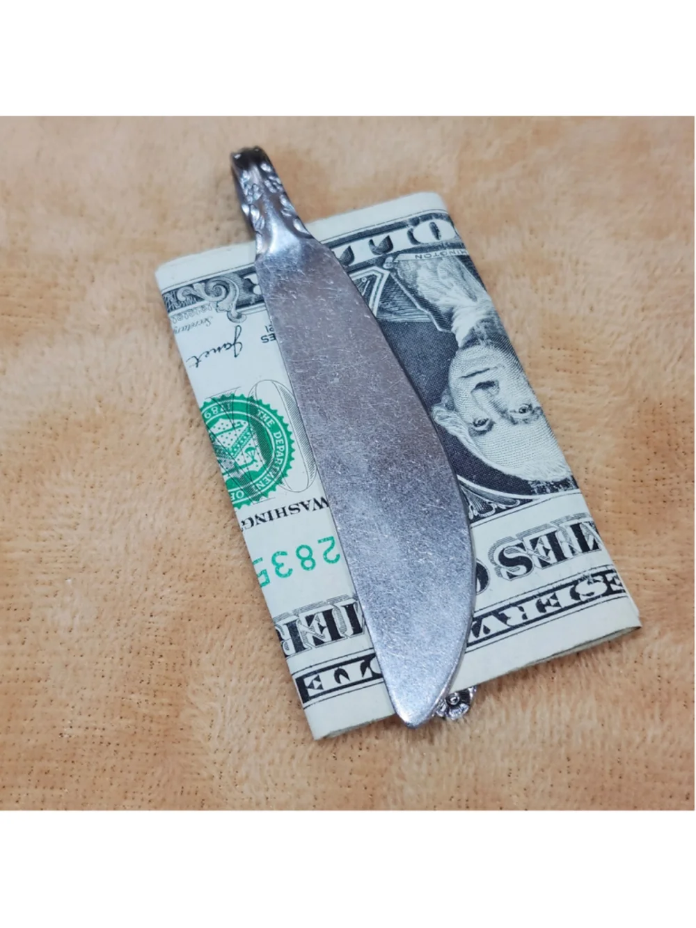 Silverwear Money Clip / card Holder handmade Accessory